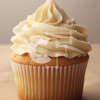 Intra Συλλεκτικό Ξύλινο Παζλ Plywood  4mm - Φρεσκοψημένο Cupcake με White Frosting Σε Ξύλινο Κουτί - Διαστάσεις: 10x10 cm – 25 κομμάτια - Image 1