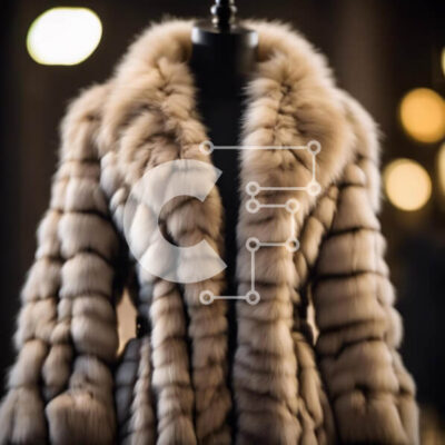 Intra Συλλεκτικό Ξύλινο Παζλ Plywood  4mm - Παλτό με επένδυση από γούνα σε μανεκέν με οπίσθιο φωτισμό οθόνης Σε Ξύλινο Κουτί - Διαστάσεις: 10x10 cm – 25 κομμάτια - Image 1