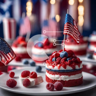 Intra Συλλεκτικό Ξύλινο Παζλ Plywood  4mm - Επιδόρπια με πατριωτικό θέμα για τους εορτασμούς της Ημέρας της Ανεξαρτησίας Σε Ξύλινο Κουτί - Διαστάσεις: 10x10 cm – 25 κομμάτια - Image 1