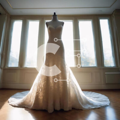 Intra Συλλεκτικό Ξύλινο Παζλ Plywood  4mm - Φόρεμα μανεκέν που εμφανίζεται μπροστά από μεγάλα παράθυρα Σε Ξύλινο Κουτί - Διαστάσεις: 10x10 cm – 25 κομμάτια - Image 1