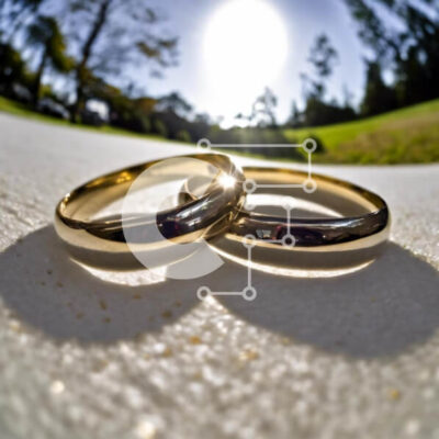 Intra Συλλεκτικό Ξύλινο Παζλ Plywood 4mm - Χρυσές Βέρες με φως του ήλιου Σε Ξύλινο Κουτί - Διαστάσεις: 10x10 cm – 25 κομμάτια - Image 1