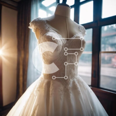 Intra Συλλεκτικό Ξύλινο Παζλ Plywood 4mm - Λευκό νυφικό που εμφανίζεται μπροστά από το ανοιχτό παράθυρο Σε Ξύλινο Κουτί - Διαστάσεις: 10x10 cm – 25 κομμάτια - Image 1