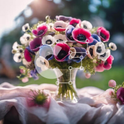 Intra Συλλεκτικό Ξύλινο Παζλ Plywood  4mm - Πολύχρωμη ανθοσύνθεση σε διάφανο βάζο Σε Ξύλινο Κουτί - Διαστάσεις: 10x10 cm – 25 κομμάτια - Image 1