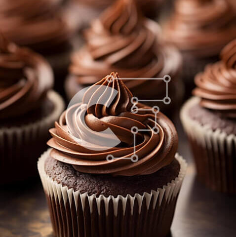 Intra Συλλεκτικό Ξύλινο Παζλ Plywood  4mm - Ποικιλία cupcakes με παγωμένο σοκολάτα Σε Ξύλινο Κουτί - Διαστάσεις: 10x10 cm – 25 κομμάτια - Image 1