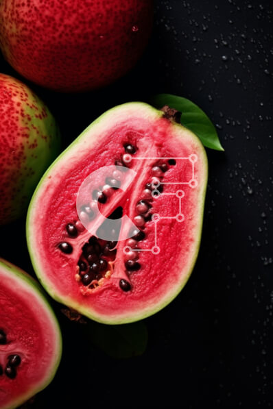 Intra Συλλεκτικό Ξύλινο Παζλ Plywood  4mm - Κοντινό πλάνο με φρέσκες φέτες καρπούζι Σε Ξύλινο Κουτί - Διαστάσεις: 10x10 cm – 25 κομμάτια