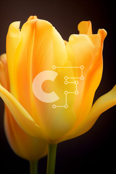 Intra Συλλεκτικό Ξύλινο Παζλ Plywood  4mm - Κοντινό πλάνο ανθισμένα κίτρινα λουλούδια τουλίπας Σε Ξύλινο Κουτί - Διαστάσεις: 10x10 cm – 25 κομμάτια