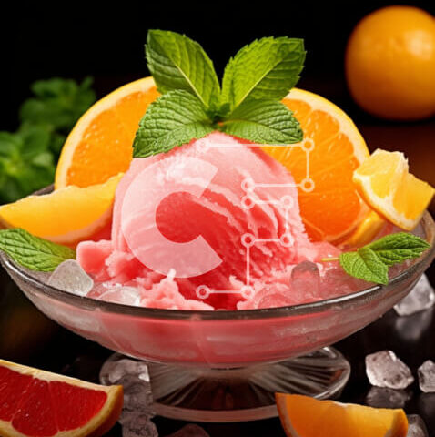 Intra Συλλεκτικό Ξύλινο Παζλ Plywood  4mm - Δροσιστικό ροζ παγωτό επιδόρπιο με γαρνιτούρα εσπεριδοειδών Σε Ξύλινο Κουτί - Διαστάσεις: 10x10 cm – 25 κομμάτια - Image 1