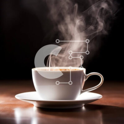 Intra Συλλεκτικό Ξύλινο Παζλ Plywood 4mm - Λευκό φλιτζάνι καφέ με ατμό σε ξύλινο τραπέζι Σε Ξύλινο Κουτί - Διαστάσεις: 10x10 cm – 25 κομμάτια - Image 1