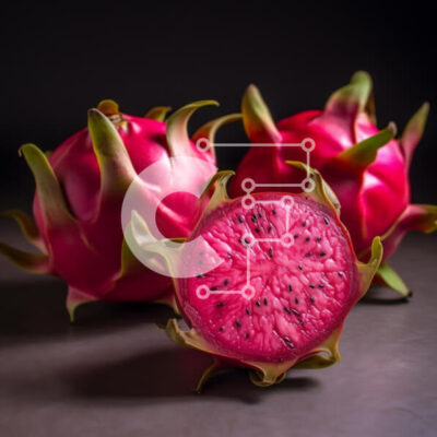 Intra Συλλεκτικό Ξύλινο Παζλ Plywood  4mm - Dragonfruits σε σκούρο φόντο Σε Ξύλινο Κουτί - Διαστάσεις: 10x10 cm – 25 κομμάτια - Image 1