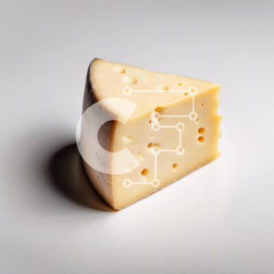 Intra Συλλεκτικό Ξύλινο Παζλ Plywood 4mm - Φρέσκο ελβετικό τυρί σε άσπρο φόντο Σε Ξύλινο Κουτί - Διαστάσεις: 10x10 cm – 25 κομμάτια - Image 1
