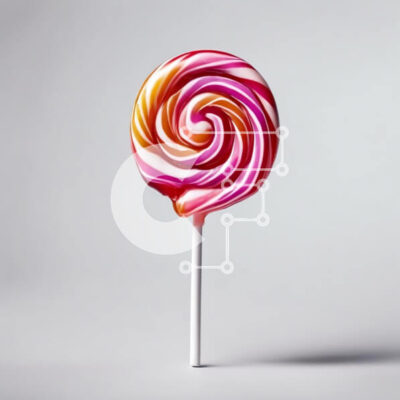 Intra Συλλεκτικό Ξύλινο Παζλ Plywood  4mm - Πολύχρωμο στροβιλισμένο γλειφιτζούρι σε λευκό ραβδί Σε Ξύλινο Κουτί - Διαστάσεις: 10x10 cm – 25 κομμάτια - Image 1