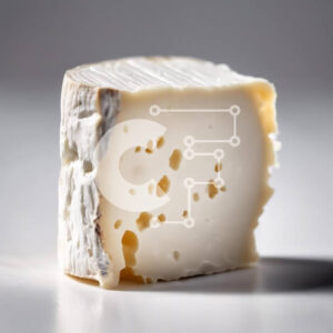 Intra Συλλεκτικό Ξύλινο Παζλ Plywood  4mm - Φέτα φρέσκου τυριού σε λευκή επιφάνεια Σε Ξύλινο Κουτί - Διαστάσεις: 10x10 cm – 25 κομμάτια