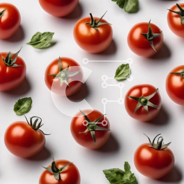 Intra Συλλεκτικό Ξύλινο Παζλ Plywood  4mm - Σύνθεση με φρέσκια ντομάτα και φύλλα βασιλικού Σε Ξύλινο Κουτί - Διαστάσεις: 10x10 cm – 25 κομμάτια