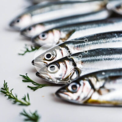 Intra Συλλεκτικό Ξύλινο Παζλ Plywood 4mm - Φρέσκα ασημένια ψάρια και θυμάρι Σε Ξύλινο Κουτί - Διαστάσεις: 10x10 cm – 25 κομμάτια - Image 1