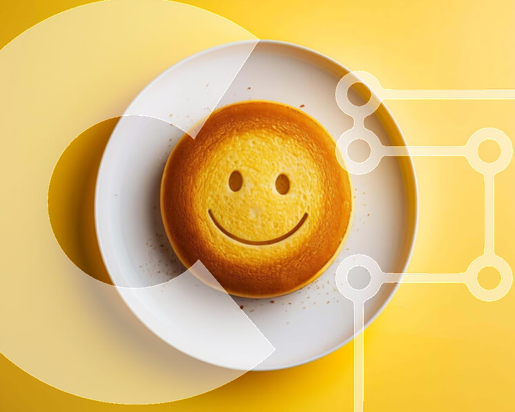 Intra Συλλεκτικό Ξύλινο Παζλ Plywood  4mm - Κίτρινο κέικ Smiley Face σε οβάλ πιάτο Σε Ξύλινο Κουτί - Διαστάσεις: 10x10 cm – 25 κομμάτια