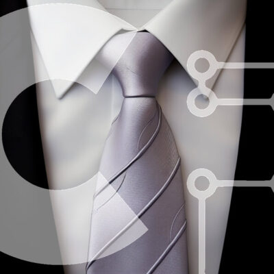 Intra Συλλεκτικό Ξύλινο Παζλ Plywood  4mm - Κομψή ασημένια γραβάτα κινηματογράφηση σε πρώτο πλάνο Σε Ξύλινο Κουτί - Διαστάσεις: 10x10 cm – 25 κομμάτια - Image 1