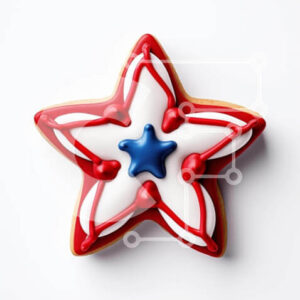 Intra Συλλεκτικό Ξύλινο Παζλ Plywood  4mm - Πατριωτικό μπισκότο σε σχήμα αστεριού Σε Ξύλινο Κουτί - Διαστάσεις: 10x10 cm – 25 κομμάτια