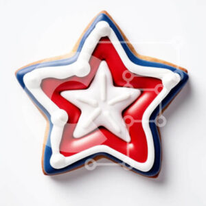 Intra Συλλεκτικό Ξύλινο Παζλ Plywood  4mm - Μπισκότο σε σχήμα αστεριού για πατριωτικές γιορτές Σε Ξύλινο Κουτί - Διαστάσεις: 10x10 cm – 25 κομμάτια