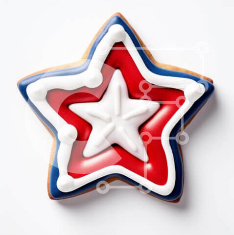 Intra Συλλεκτικό Ξύλινο Παζλ Plywood 4mm - Μπισκότο σε σχήμα αστεριού για πατριωτικές γιορτές Σε Ξύλινο Κουτί - Διαστάσεις: 10x10 cm – 25 κομμάτια - Image 1