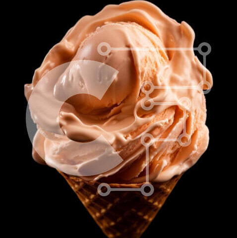 Intra Συλλεκτικό Ξύλινο Παζλ Plywood  4mm - Χωνάκι παγωτού γεμάτο φρόγιο Σε Ξύλινο Κουτί - Διαστάσεις: 10x10 cm – 25 κομμάτια - Image 1