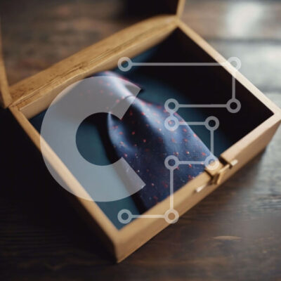 Intra Συλλεκτικό Ξύλινο Παζλ Plywood  4mm - Κομψή γραβάτα σε ανοιχτό ξύλινο κουτί Σε Ξύλινο Κουτί - Διαστάσεις: 10x10 cm – 25 κομμάτια - Image 1