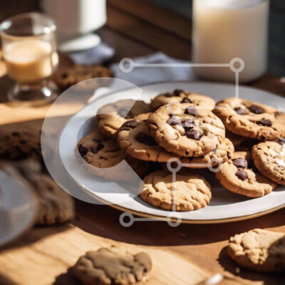 Intra Συλλεκτικό Ξύλινο Παζλ Plywood  4mm - Πιάτο με μπισκότα και ποτά Σε Ξύλινο Κουτί - Διαστάσεις: 10x10 cm – 25 κομμάτια - Image 1