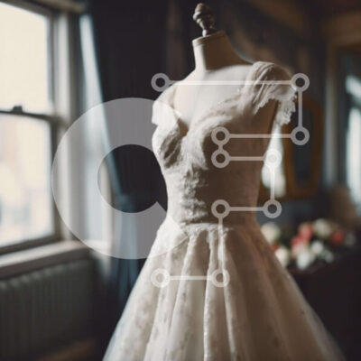 Intra Συλλεκτικό Ξύλινο Παζλ Plywood 4mm - Λευκό νυφικό που εμφανίζεται από ανοιχτό παράθυρο με λουλούδια Σε Ξύλινο Κουτί - Διαστάσεις: 10x10 cm – 25 κομμάτια - Image 1