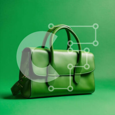 Intra Συλλεκτικό Ξύλινο Παζλ Plywood  4mm - Πράσινη τσάντα σε πράσινο φόντο Σε Ξύλινο Κουτί - Διαστάσεις: 10x10 cm – 25 κομμάτια - Image 1