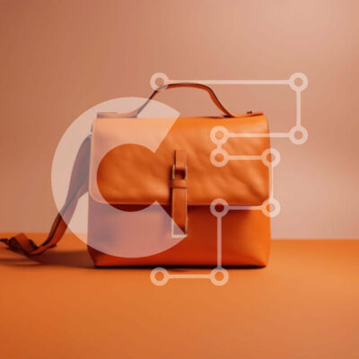 Intra Συλλεκτικό Ξύλινο Παζλ Plywood  4mm - Πορτοκαλί τσάντα σε φωτεινό φόντο Σε Ξύλινο Κουτί - Διαστάσεις: 10x10 cm – 25 κομμάτια - Image 1