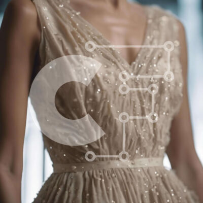 Intra Συλλεκτικό Ξύλινο Παζλ Plywood  4mm - Γυναίκα με μπεζ φόρεμα με πούλιες Σε Ξύλινο Κουτί - Διαστάσεις: 10x10 cm – 25 κομμάτια - Image 1