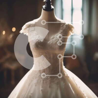 Intra Συλλεκτικό Ξύλινο Παζλ Plywood  4mm - Κομψό λευκό νυφικό σε μανεκέν Σε Ξύλινο Κουτί - Διαστάσεις: 10x10 cm – 25 κομμάτια - Image 1