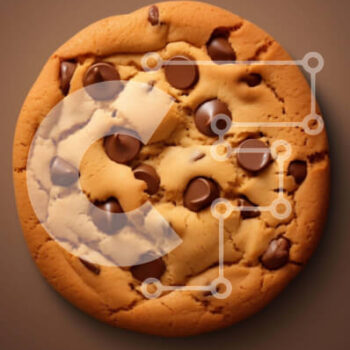 Intra Συλλεκτικό Ξύλινο Παζλ Plywood  4mm - Φρεσκοψημένο μπισκότο με τσιπ σοκολάτας σε καφέ φόντο Σε Ξύλινο Κουτί - Διαστάσεις: 10x10 cm – 25 κομμάτια - Image 1