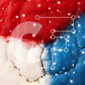 Intra Συλλεκτικό Ξύλινο Παζλ Plywood  4mm - Πατριωτικό μπισκότο με κόκκινα, λευκά και μπλε διακοσμητικά Σε Ξύλινο Κουτί - Διαστάσεις: 10x10 cm – 25 κομμάτια