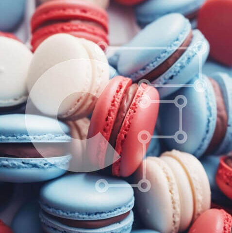 Intra Συλλεκτικό Ξύλινο Παζλ Plywood  4mm - Πολύχρωμα μακαρόν σε διάφορα σχήματα και μεγέθη Σε Ξύλινο Κουτί - Διαστάσεις: 10x10 cm – 25 κομμάτια - Image 1