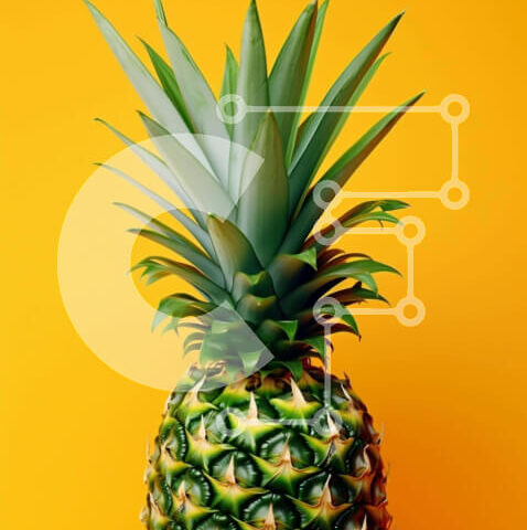 Intra Συλλεκτικό Ξύλινο Παζλ Plywood 4mm - Φρέσκος ανανάς Σε Ξύλινο Κουτί - Διαστάσεις: 10x10 cm – 25 κομμάτια - Image 1