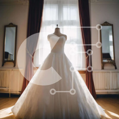 Intra Συλλεκτικό Ξύλινο Παζλ Plywood  4mm - Νυφικό μανεκέν σε ένα άδειο δωμάτιο με μεγάλα παράθυρα Σε Ξύλινο Κουτί - Διαστάσεις: 10x10 cm – 25 κομμάτια - Image 1