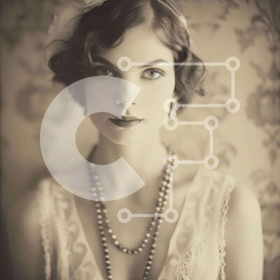 Intra Συλλεκτικό Ξύλινο Παζλ Plywood  4mm - Μόδα πορτρέτο μιας νεαρής γυναίκας Σε Ξύλινο Κουτί - Διαστάσεις: 10x10 cm – 25 κομμάτια - Image 1