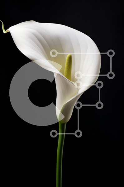 Intra Συλλεκτικό Ξύλινο Παζλ Plywood  4mm - Single White Calla Lily σε πρώτο πλάνο Σε Ξύλινο Κουτί - Διαστάσεις: 10x10 cm – 25 κομμάτια