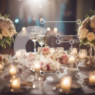 Intra Συλλεκτικό Ξύλινο Παζλ Plywood  4mm - Κομψή ρύθμιση τραπεζαρίας με κεριά και λουλούδια Σε Ξύλινο Κουτί - Διαστάσεις: 10x10 cm – 25 κομμάτια - Image 1