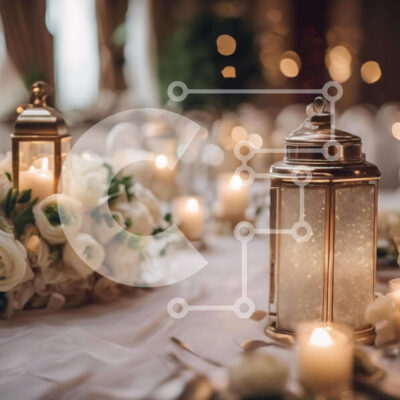 Intra Συλλεκτικό Ξύλινο Παζλ Plywood  4mm - Κομψό λευκό τραπέζι με κεριά και λουλούδια Σε Ξύλινο Κουτί - Διαστάσεις: 10x10 cm – 25 κομμάτια - Image 1