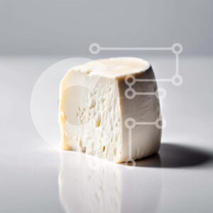 Intra Συλλεκτικό Ξύλινο Παζλ Plywood  4mm - Λευκό τυρί σε λευκή επιφάνεια Σε Ξύλινο Κουτί - Διαστάσεις: 10x10 cm – 25 κομμάτια