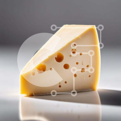 Intra Συλλεκτικό Ξύλινο Παζλ Plywood  4mm - Ελβετικό τυρί με τρύπες σε υπόλευκο φόντο Σε Ξύλινο Κουτί - Διαστάσεις: 10x10 cm – 25 κομμάτια - Image 1