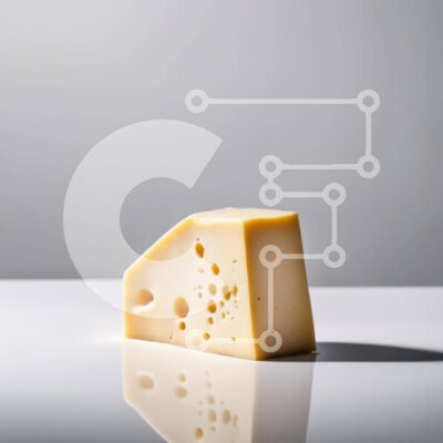 Intra Συλλεκτικό Ξύλινο Παζλ Plywood  4mm - Κομμάτι τυρί σε λευκό τραπέζι Σε Ξύλινο Κουτί - Διαστάσεις: 10x10 cm – 25 κομμάτια - Image 1