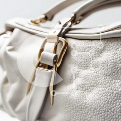 Intra Συλλεκτικό Ξύλινο Παζλ Plywood  4mm - Κομψή λευκή τσάντα με χρυσό υλικό Σε Ξύλινο Κουτί - Διαστάσεις: 10x10 cm – 25 κομμάτια - Image 1