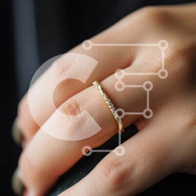 Intra Συλλεκτικό Ξύλινο Παζλ Plywood  4mm - Κομψό δαχτυλίδι αρραβώνων σε γυναικείο χέρι Σε Ξύλινο Κουτί - Διαστάσεις: 10x10 cm – 25 κομμάτια - Image 1