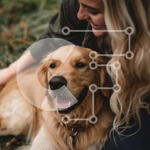 Intra Συλλεκτικό Ξύλινο Παζλ Plywood  4mm - Γυναίκα με το σκυλί στο πάρκο Σε Ξύλινο Κουτί - Διαστάσεις: 10x10 cm – 25 κομμάτια - Image 1