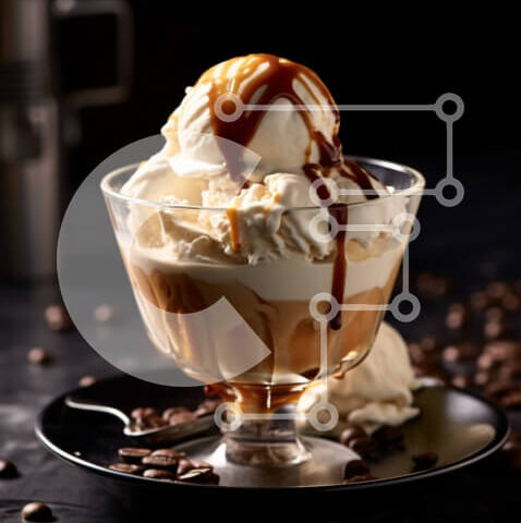 Intra Συλλεκτικό Ξύλινο Παζλ Plywood 4mm - Λαχταριστό παγωτό με σάλτσα καραμέλας και σαντιγί Σε Ξύλινο Κουτί - Διαστάσεις: 10x10 cm – 25 κομμάτια - Image 1