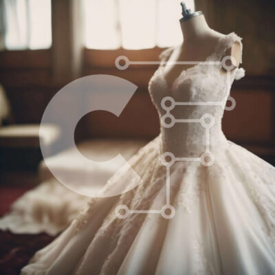 Intra Συλλεκτικό Ξύλινο Παζλ Plywood 4mm - Λευκό νυφικό που εμφανίζεται σε ένα κομψό δωμάτιο Σε Ξύλινο Κουτί - Διαστάσεις: 10x10 cm – 25 κομμάτια - Image 1