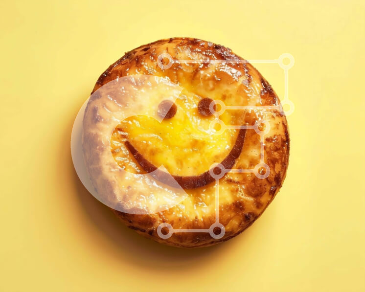 Intra Συλλεκτικό Ξύλινο Παζλ Plywood  4mm - Στρογγυλή κίτρινη ζύμη σε σχήμα ανάποδου χαμογελαστού προσώπου Σε Ξύλινο Κουτί - Διαστάσεις: 10x10 cm – 25 κομμάτια