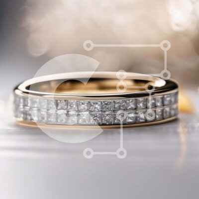 Intra Συλλεκτικό Ξύλινο Παζλ Plywood  4mm - Κομψό χρυσό δαχτυλίδι με αστραφτερά διαμάντια Σε Ξύλινο Κουτί - Διαστάσεις: 10x10 cm – 25 κομμάτια - Image 1